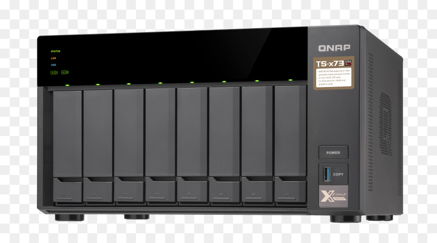 дисковый массив，компания Qnap Nas настольного компьютера Ts873 8bay PNG