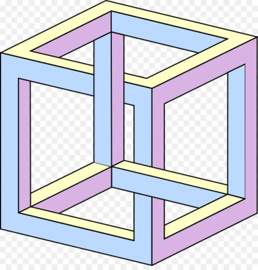 невозможный куб，белый куб PNG