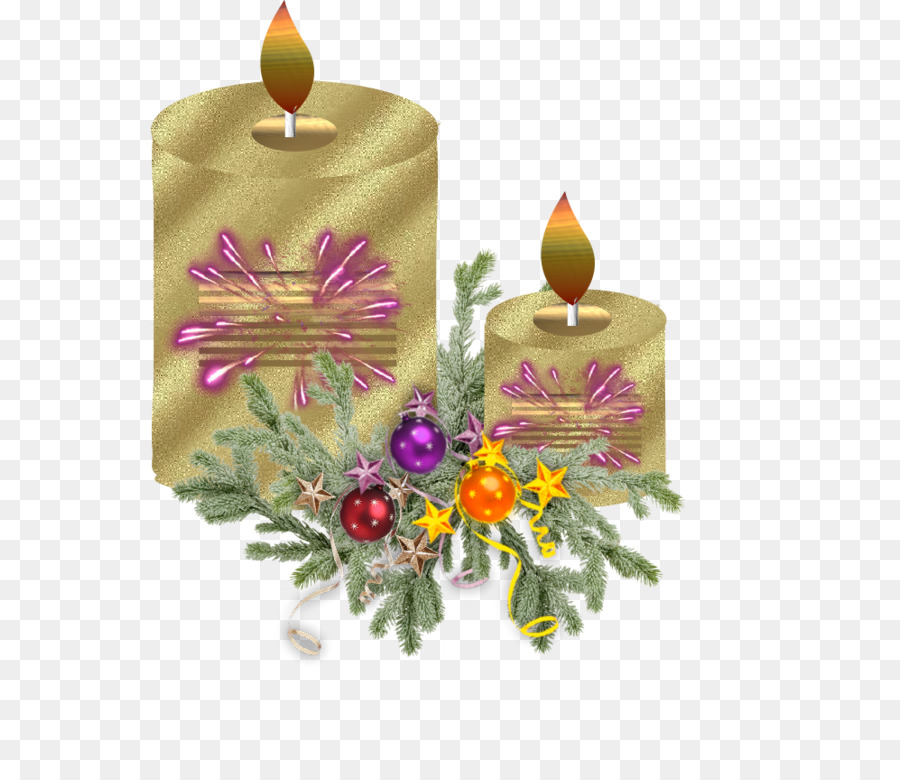 рождественские украшения，свеча PNG