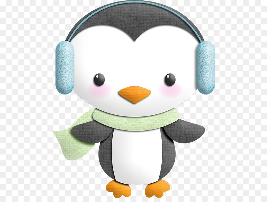 пингвин，наушники PNG
