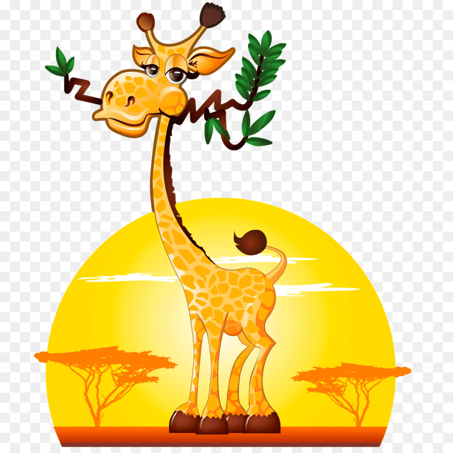 жираф，наклейка PNG