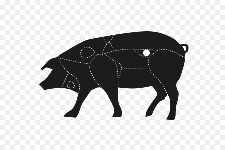 свинья，черной иберийской свиньи PNG