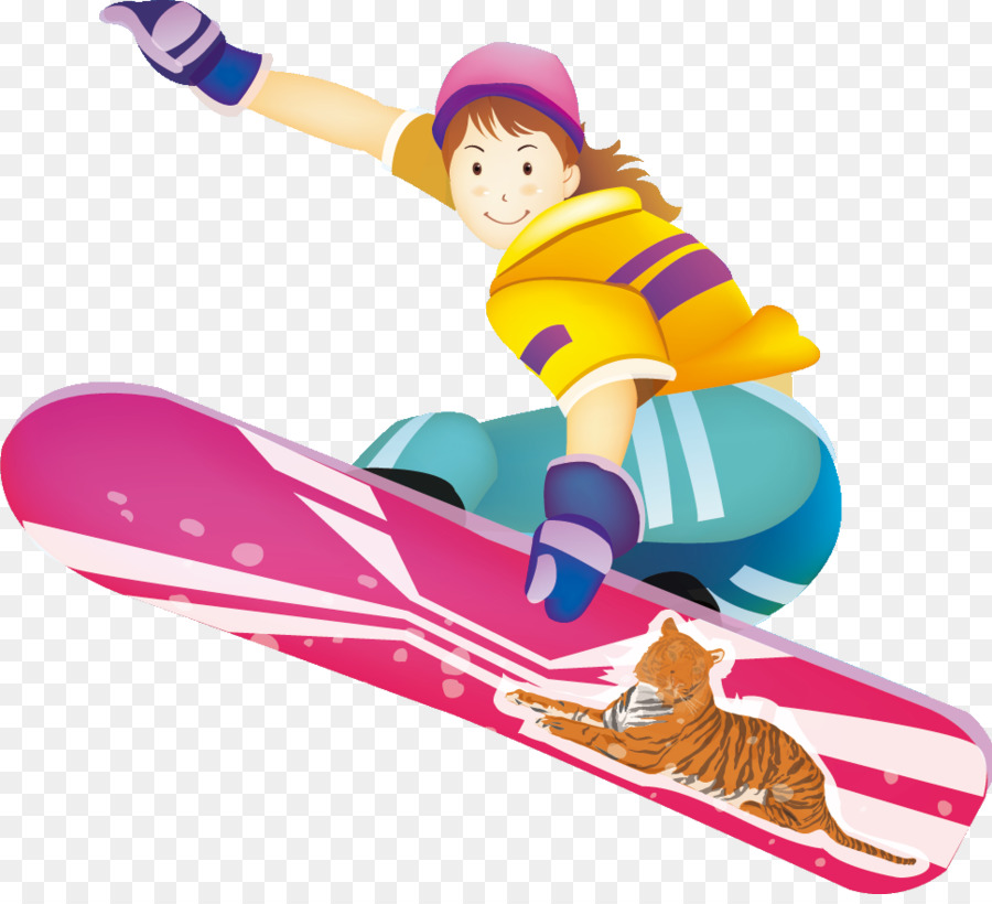 сноубординг，катание на лыжах PNG