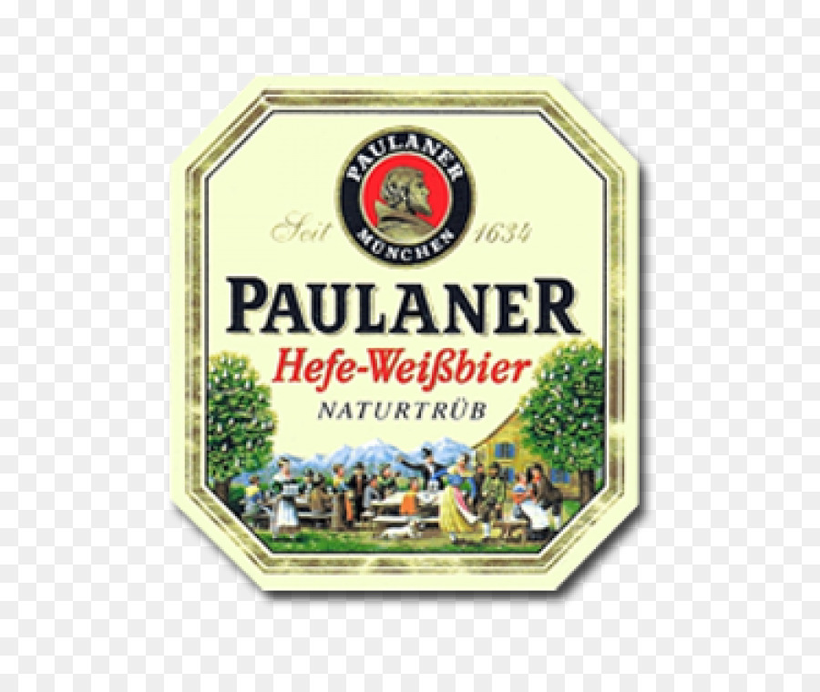 Этикетка Paulaner Hefe Weißbier，пиво PNG