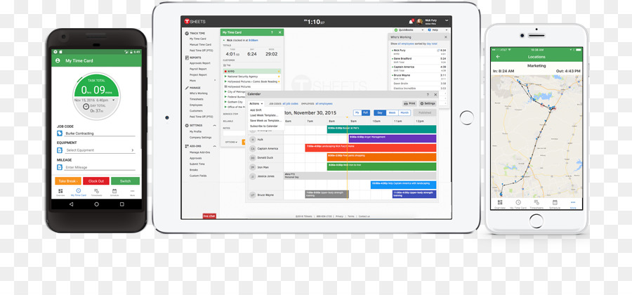 Tsheets，программное обеспечение Timetracking PNG