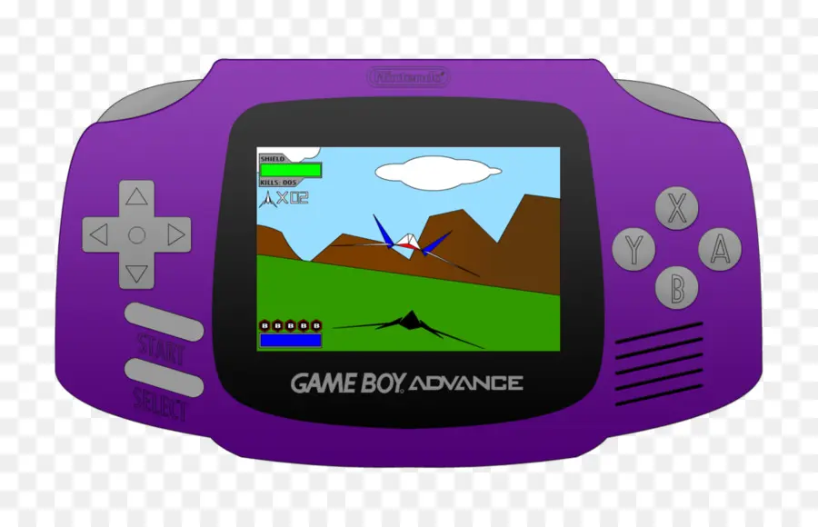 Фиолетовый Game Boy Advance，Портативный PNG