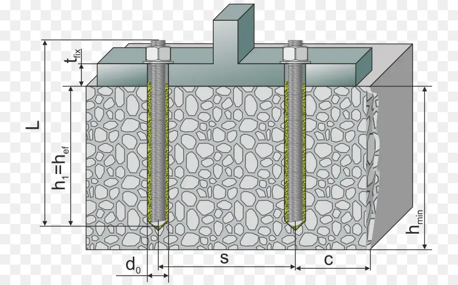 Схема анкерных болтов，Анкерные болты PNG