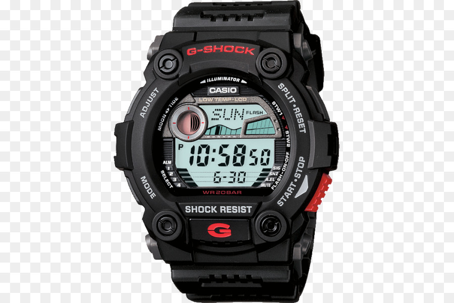 Красные часы G Shock，Часы PNG