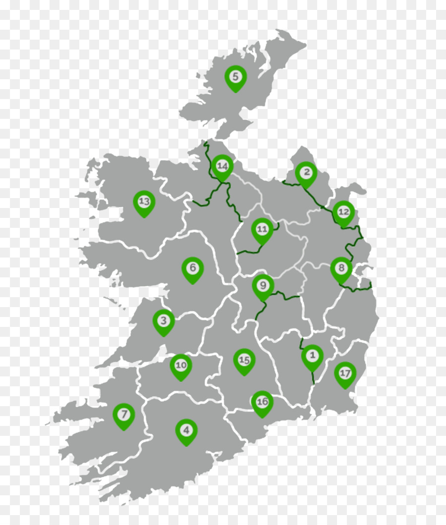 Ирландия，карте PNG