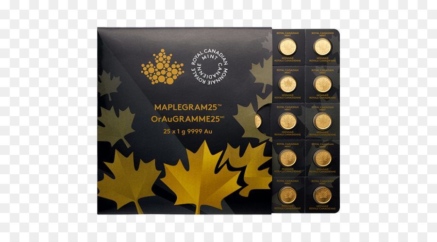 канадский золотой кленовый лист，инвестиционная монета PNG