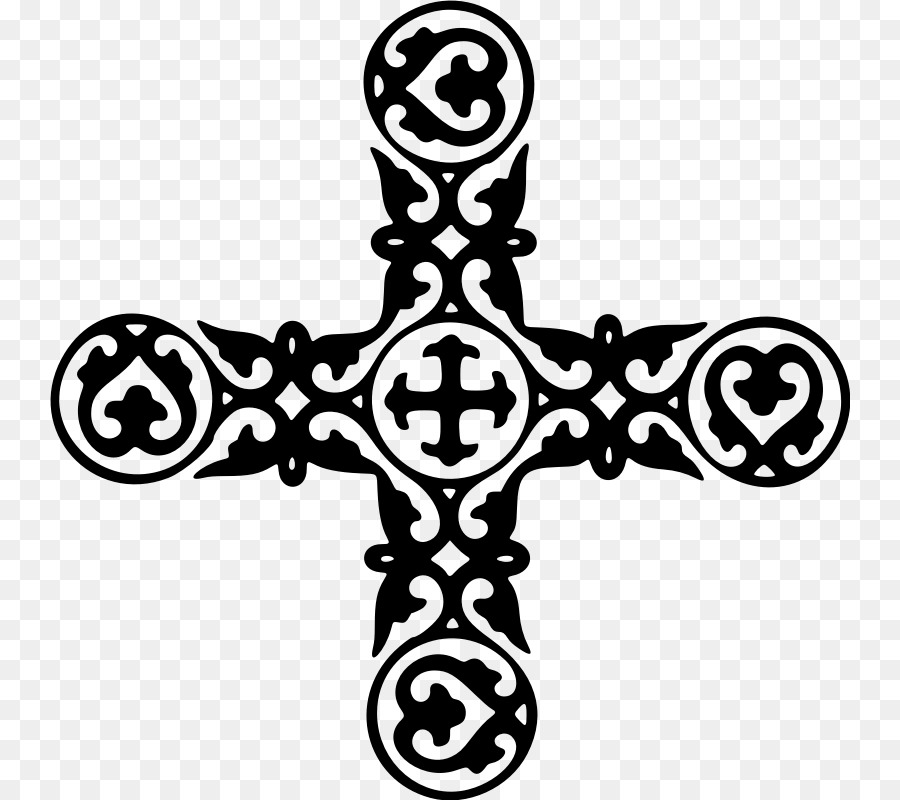 черный и белый，крест PNG