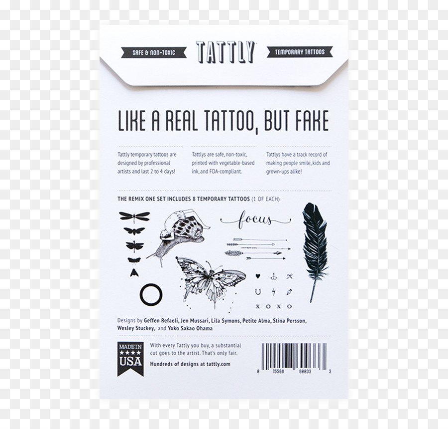 Tattly，татуировки PNG