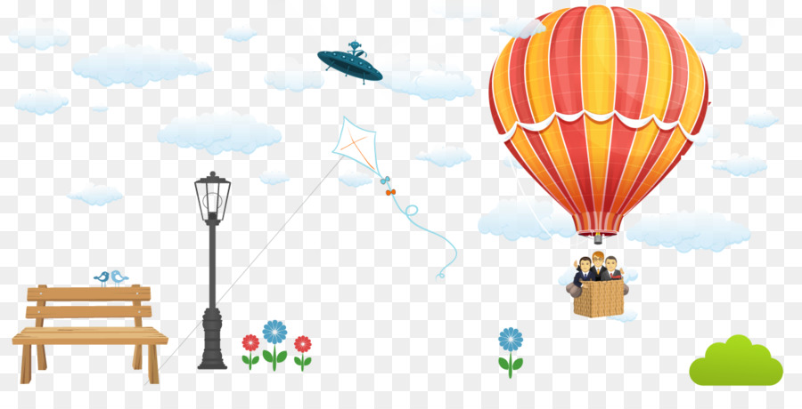 горячий воздух воздушный шар，графический дизайн PNG