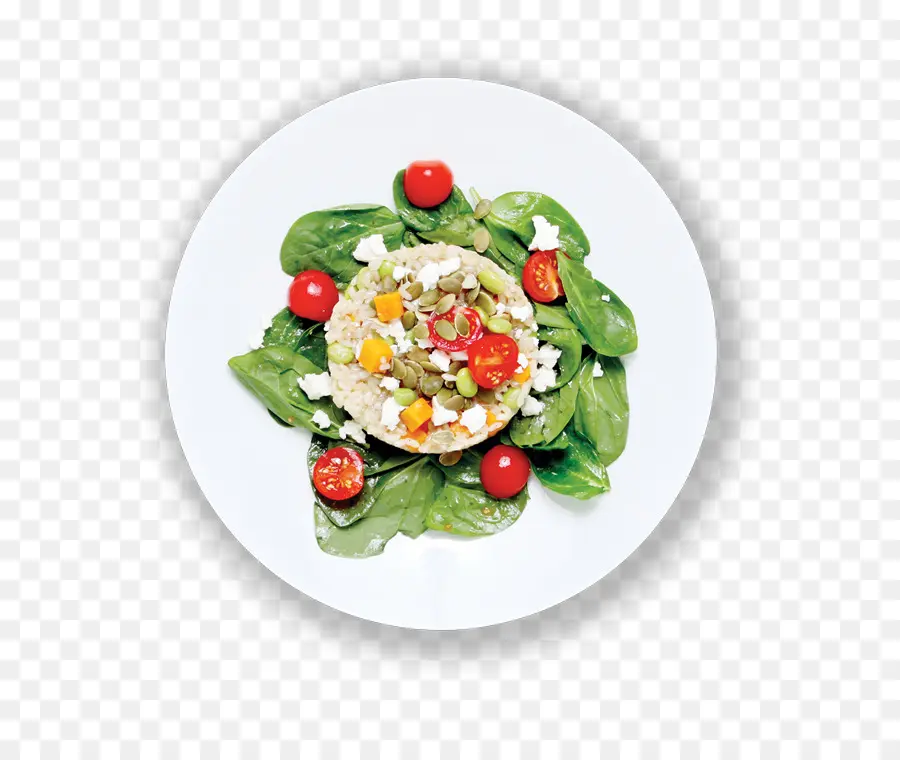 салат из шпината，вегетарианская кухня PNG