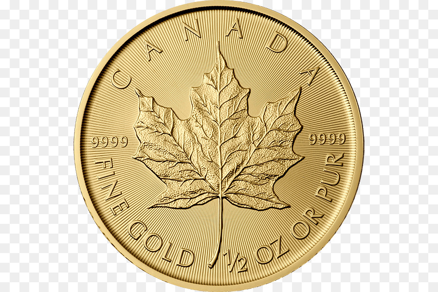 канадский золотой кленовый лист，инвестиционная монета PNG