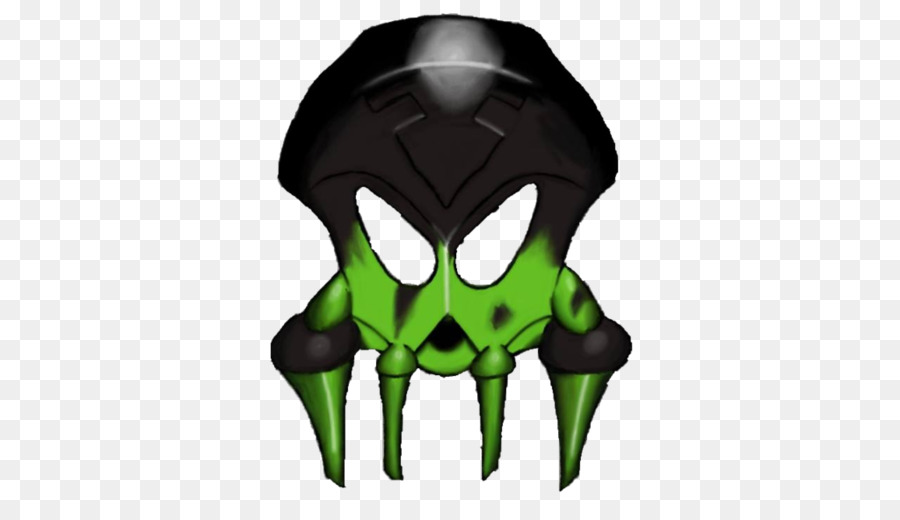 зеленый，череп PNG