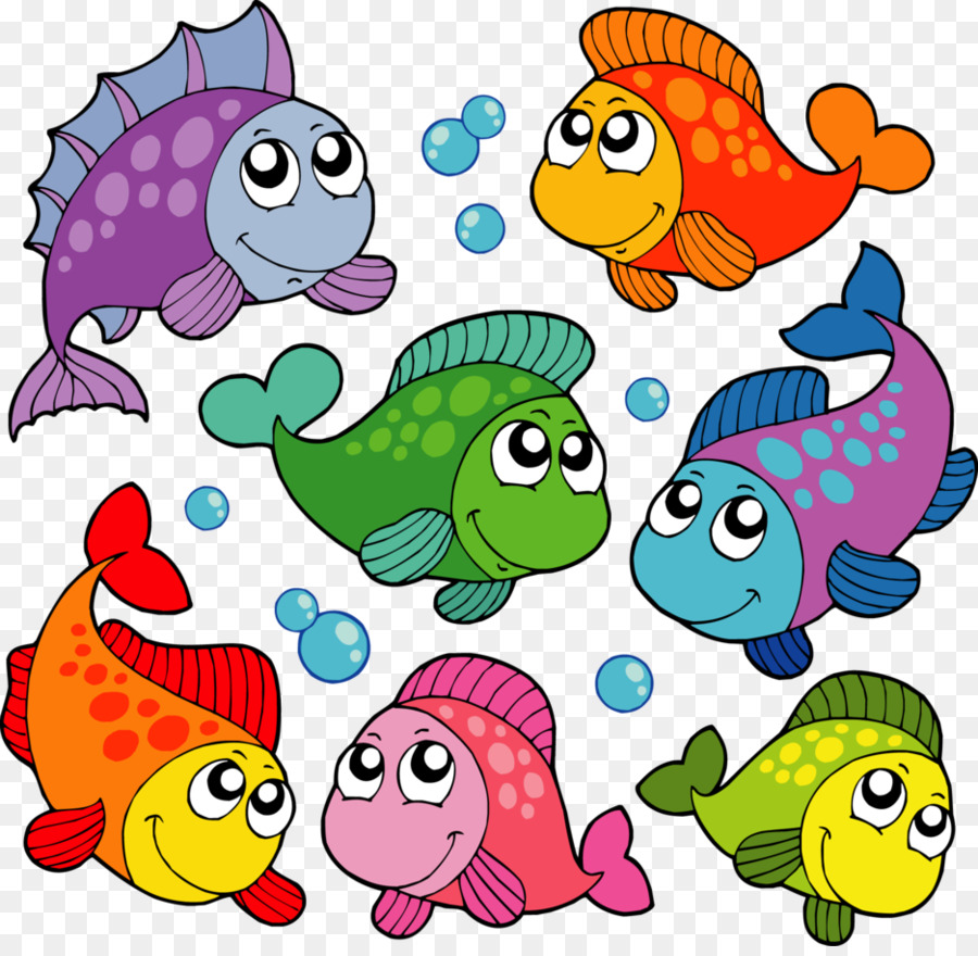 Рыбки цветные для вырезания