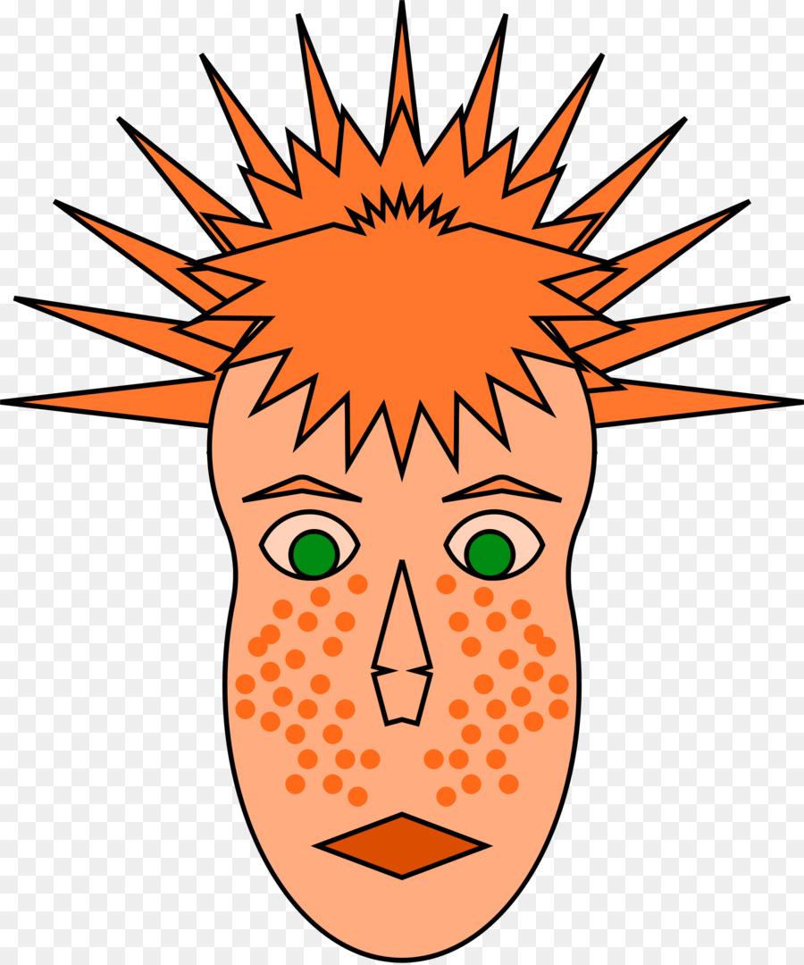 Оранжевая голова нарисованная