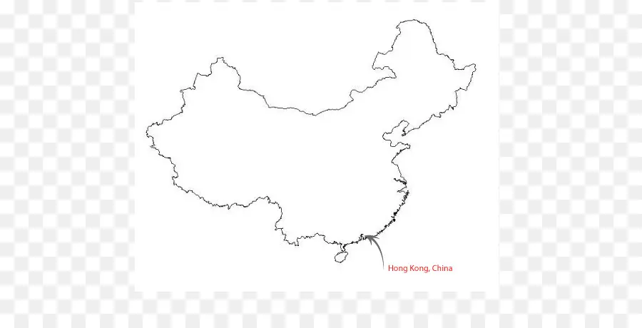 Китай，пустая карта PNG