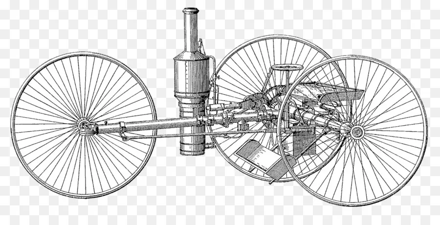 Паровой автомобиль，колеса PNG