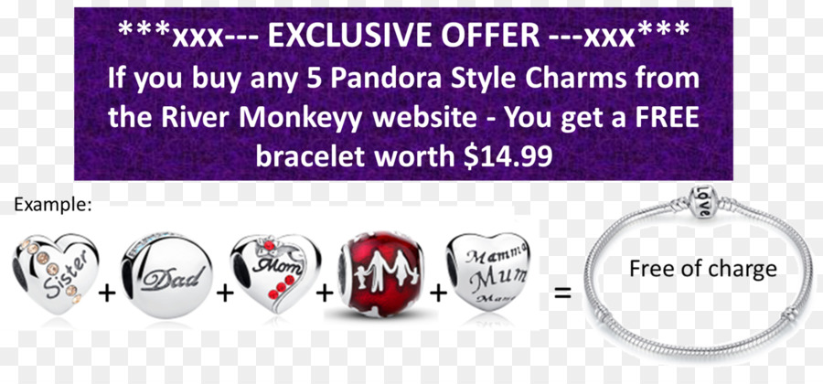 Pandora，Charm Bracelet PNG