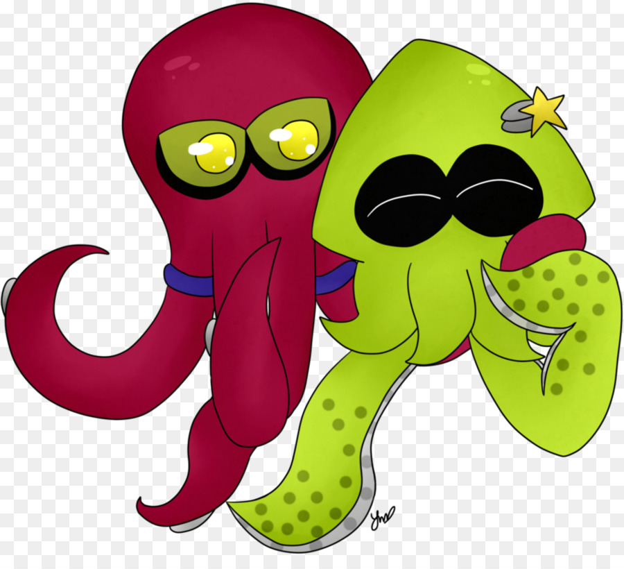 Фруктовая осьминожка. Смайлик осьминог. Green Octopus.