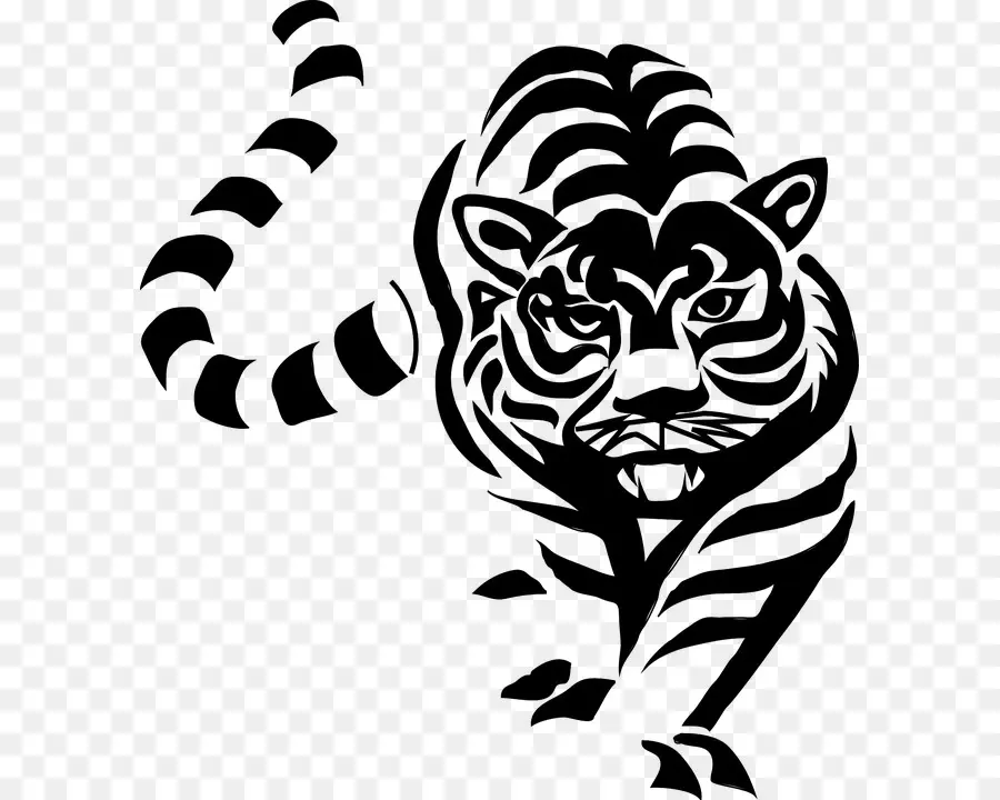 Белый тигр，золотой тигр PNG