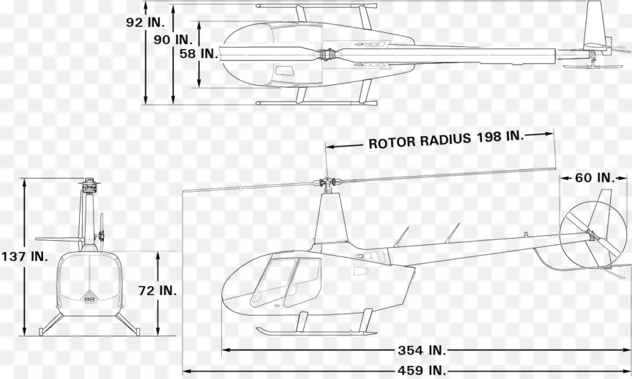 Робинзон вертолета R66，Робинсон R44 PNG