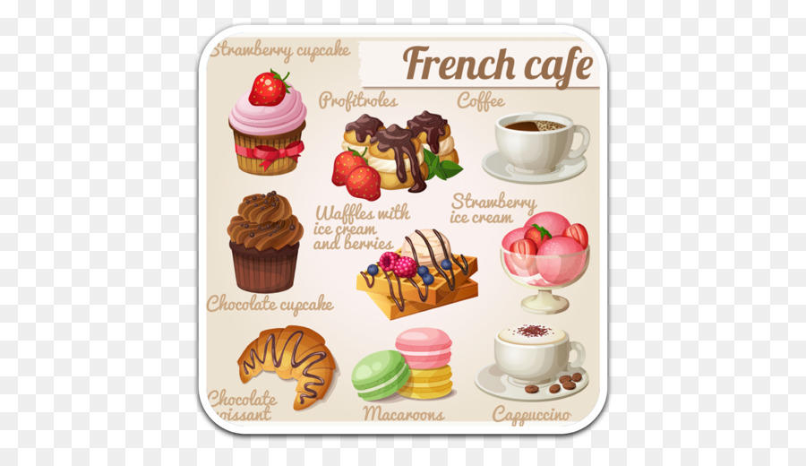 блюда французской кухни，кофе PNG