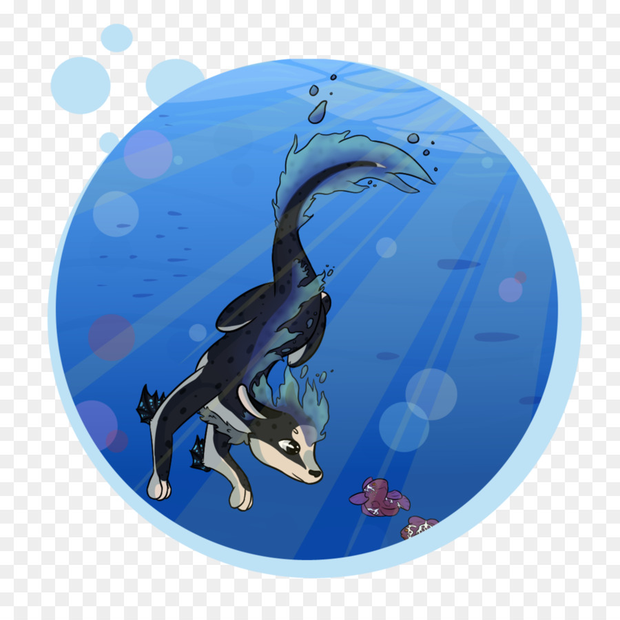 морских млекопитающих，кобальт синий PNG