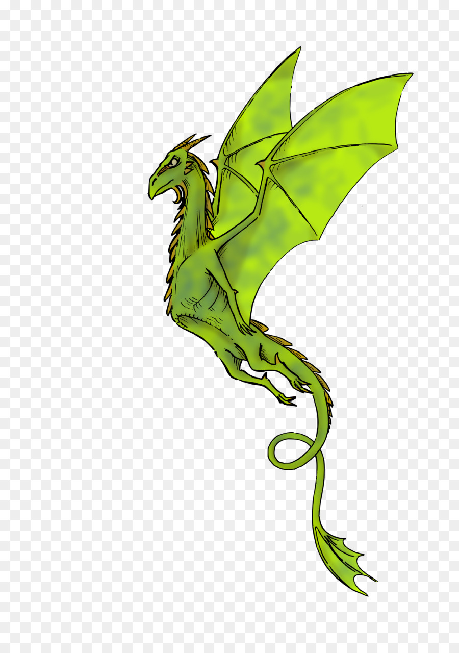 лист，дракон PNG