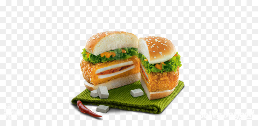 слайдер，вегетарианский бургер PNG