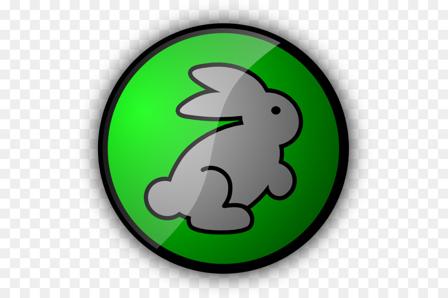 зеленый，кролик PNG
