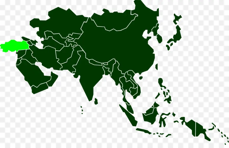 Азии，карта мира PNG