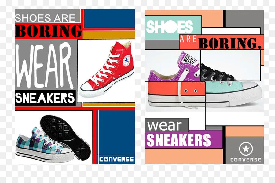 кроссовки Converse，красочный PNG