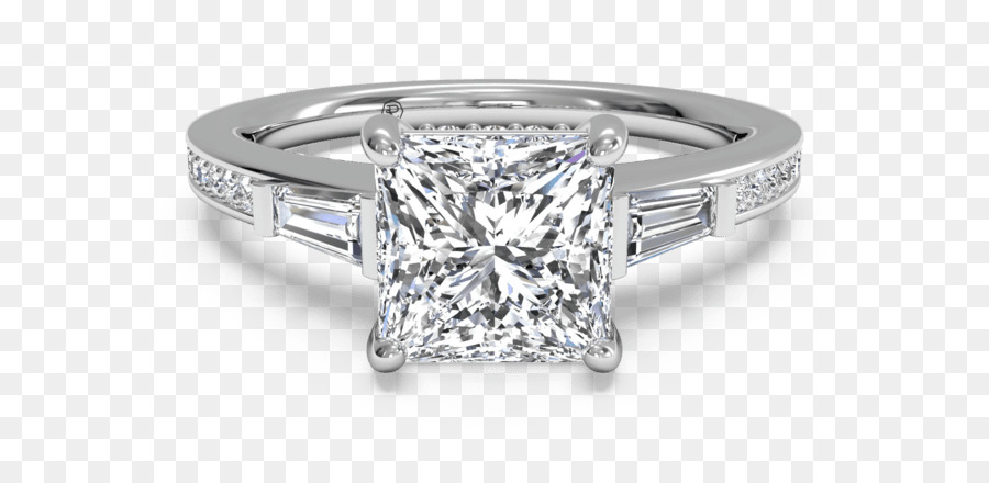 Engagement Ring，принцесса Cut PNG