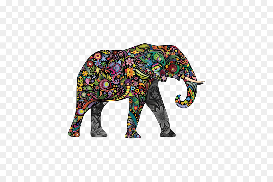 азиатский слон，наклейка PNG