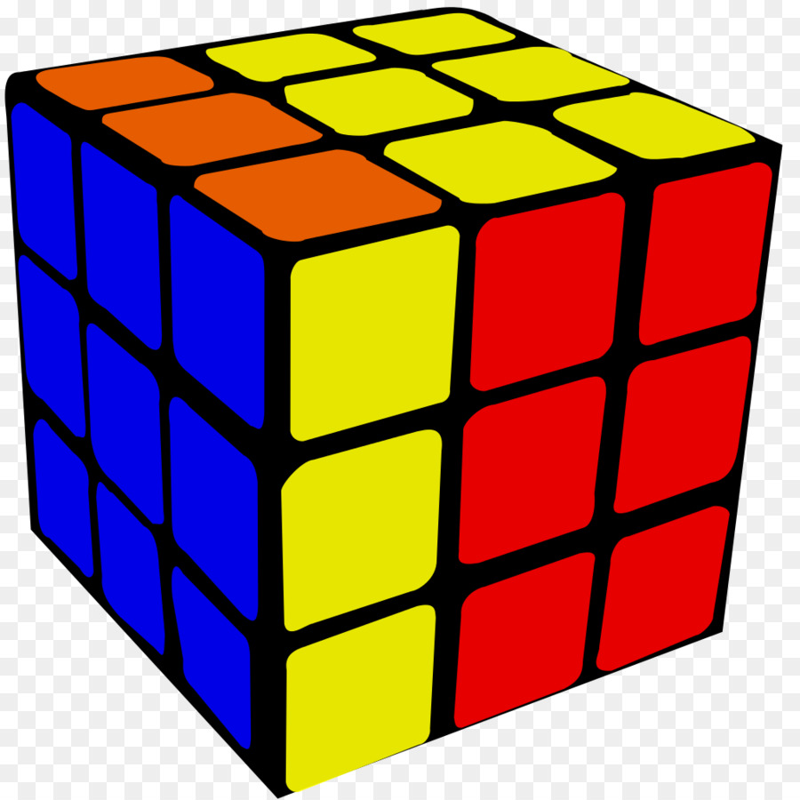 Кубик Рубика на белом фоне