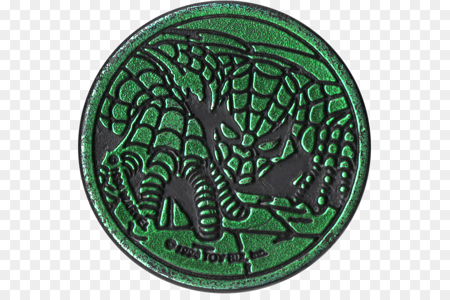 монета，зеленый PNG