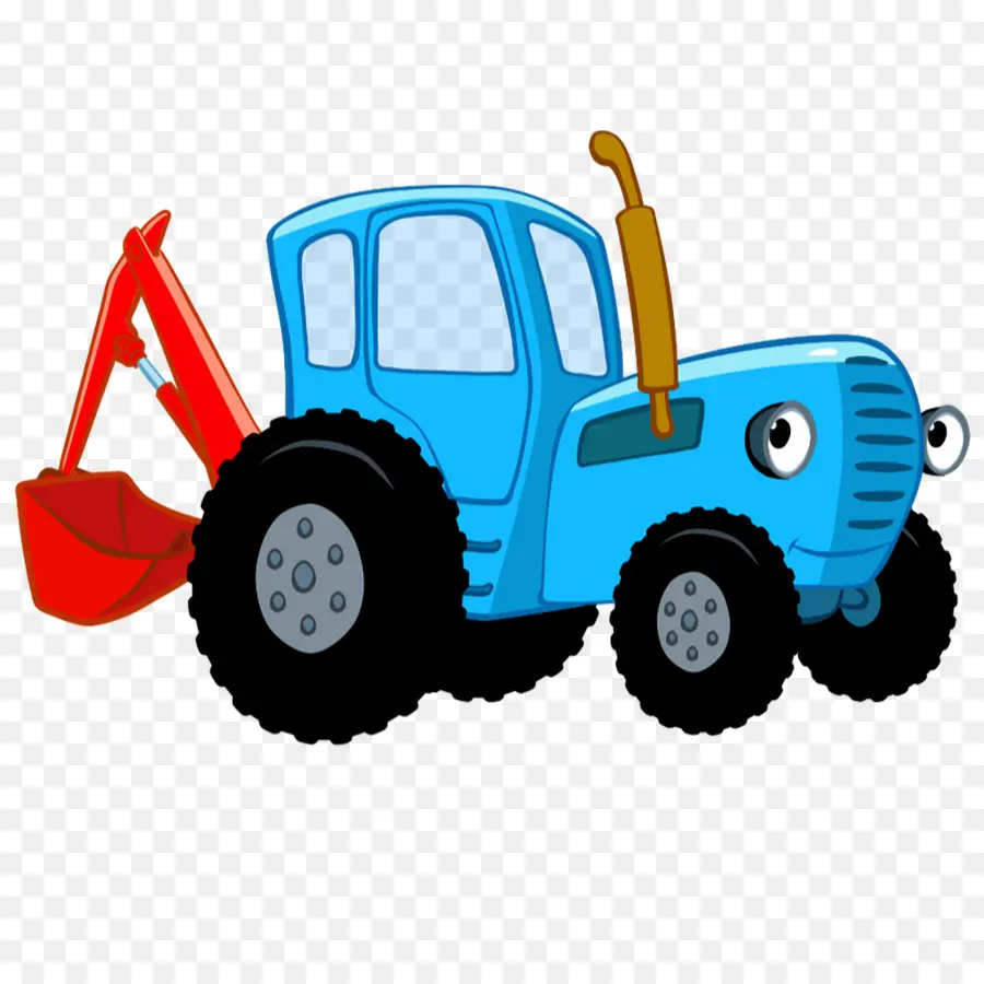 синий трактор，Едет трактор PNG