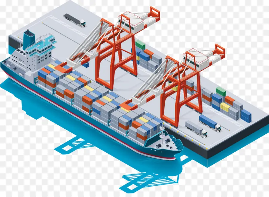 Контейнеровоз，интермодальные контейнерные PNG