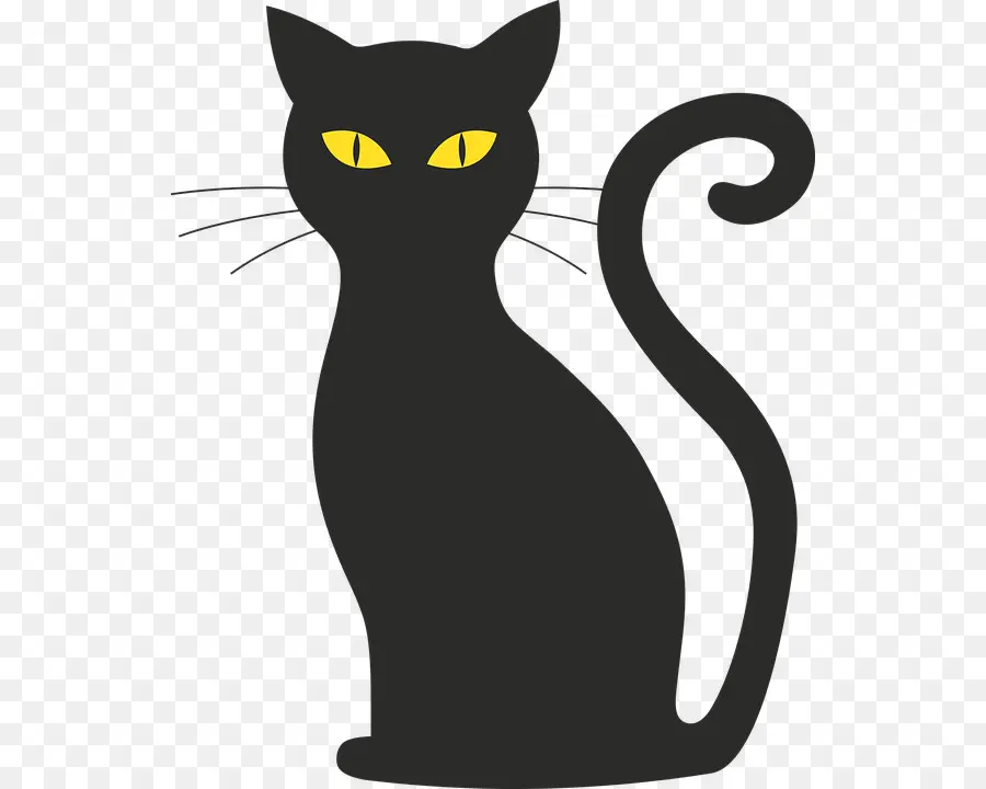 черная кошка，кот PNG