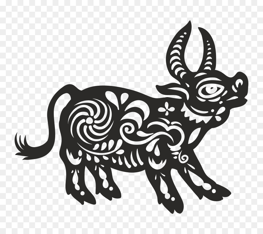 бык，Китайский зодиак PNG