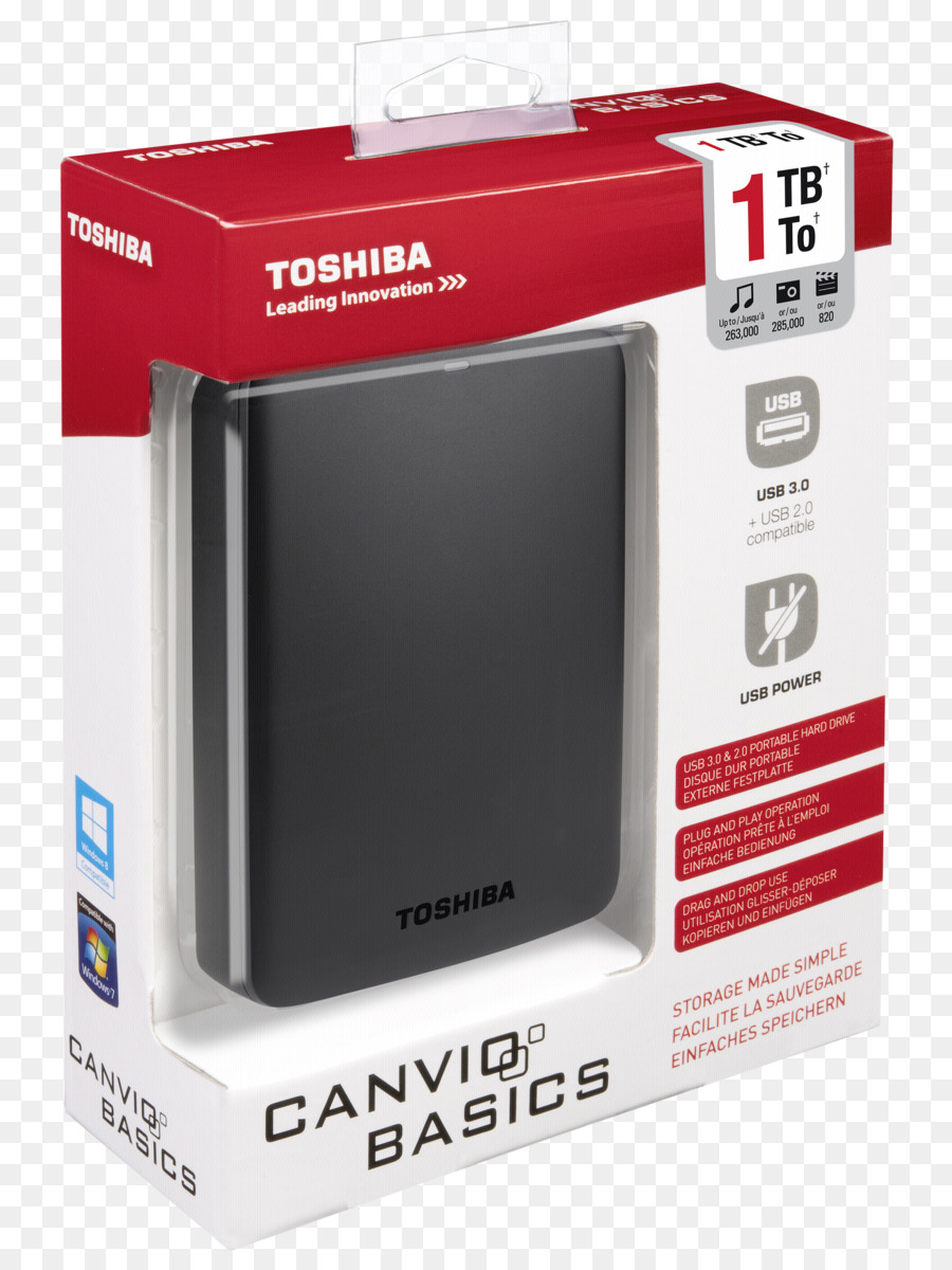 Toshiba Canvio Basics 30，жесткие диски PNG