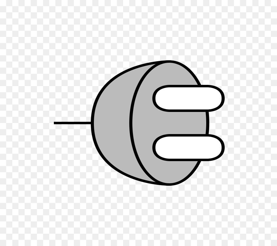 Finger Black and White cartoon. Plug vector.