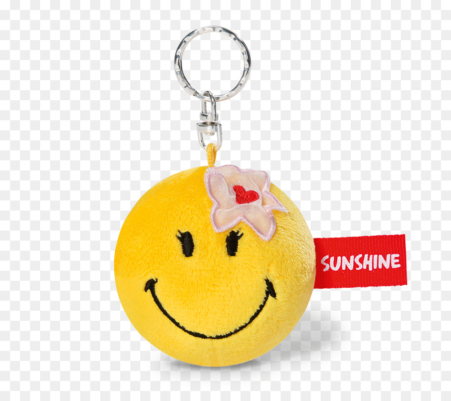 желтый，Nici 36729 Smiley World желтые Sunshine брелок 6 см PNG