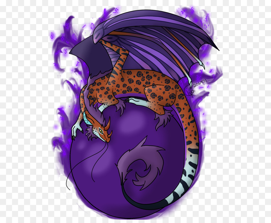 фиолетовый，Дракон PNG