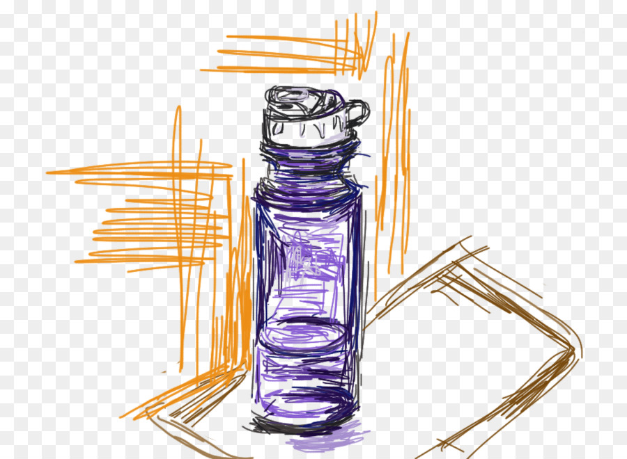 стеклянная бутылка，духи PNG