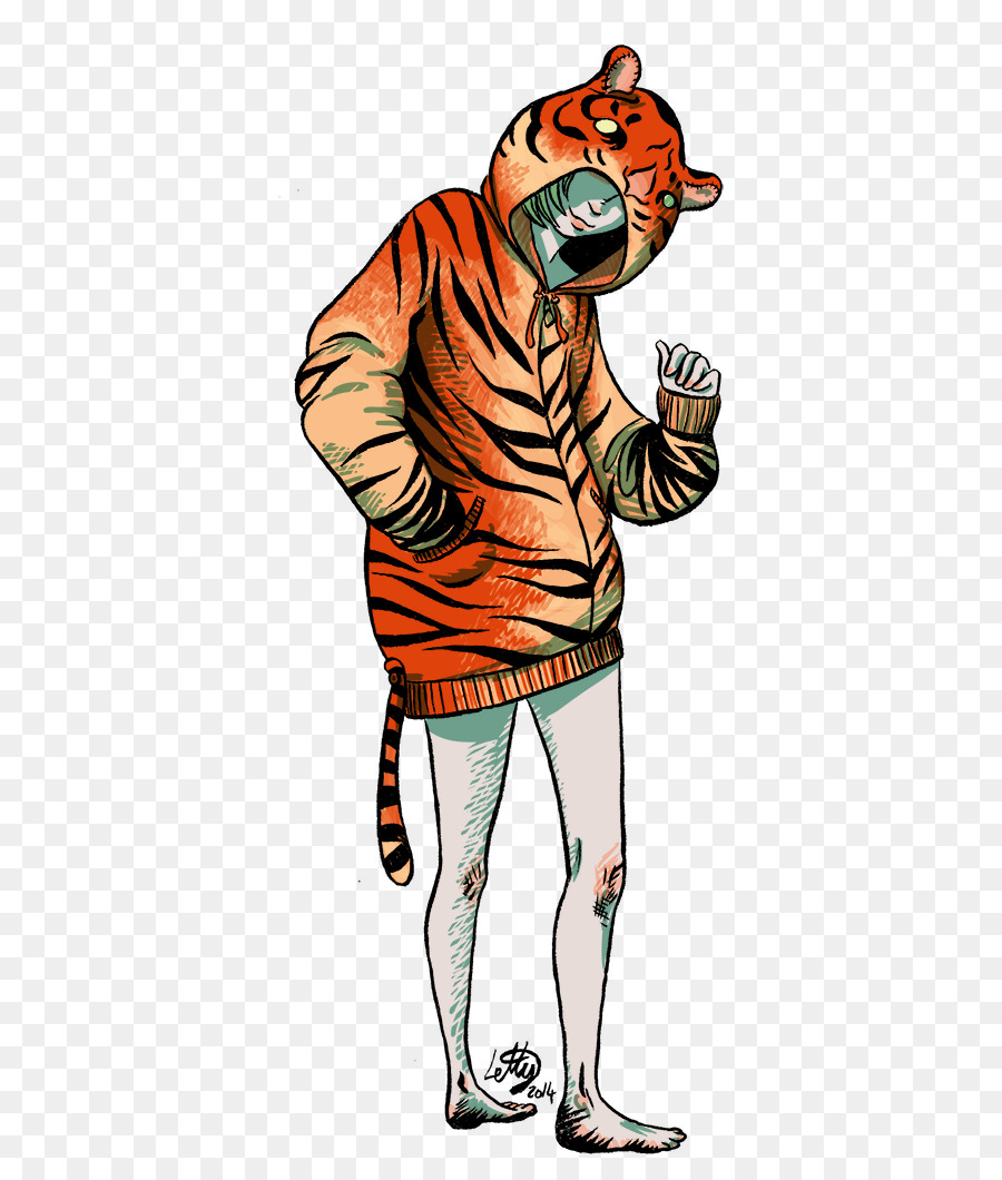 Тигр，человека PNG