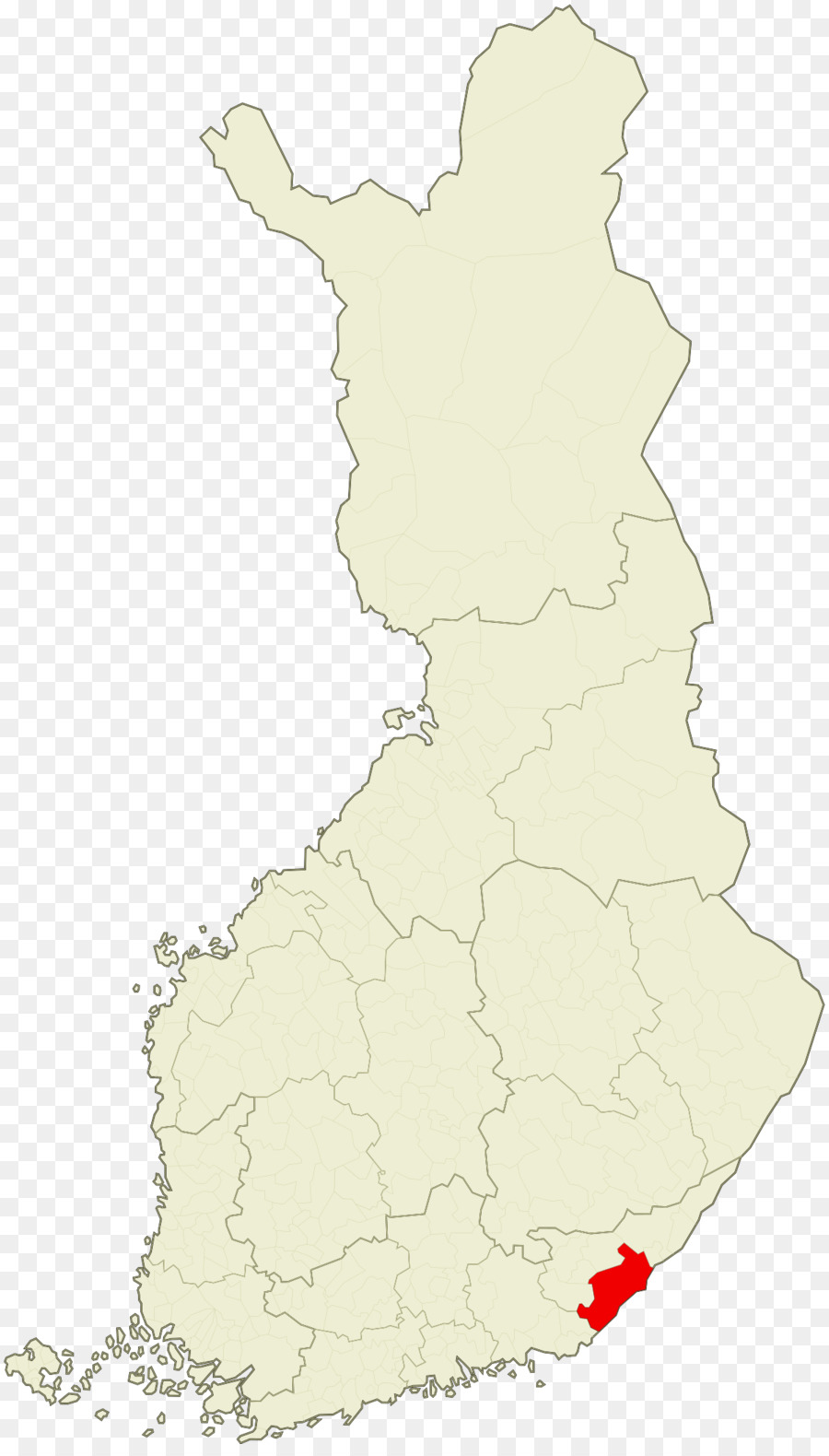 субрегионов Финляндии，карте PNG